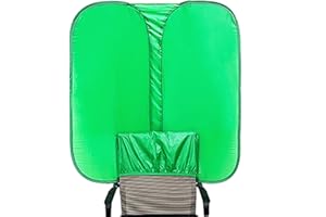 Streaming Green Screen Chair - Chair Mounted Sheet, Compact Home Storage Option, Quick Setup Studio Accessory, Video Studio W