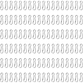 Mini Skater Small 304 Stainless Steel Sping Hooks Rust-Proof Lanyard Snap Clip Hooks for ID Badge Holder Lanyards Key Chain DIY Crafts (300, 13mm/0.51Inch)