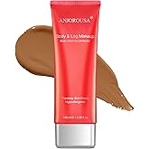 ANJOROUSA Tattoo Cover Up Makeup Waterproof,No Transfer Body Coverage Perfector,Full Coverage Body Foundation &amp; Tattoo Concealer (Bronze)