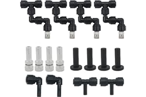 GLSJA 4 Pack Reptile Mister Nozzles，Reptile Misting Nozzles 1/4'', Reptile Fogger Fine Mist Nozzles for Full Water Coverage, Replacement Micro Spray Nozzles