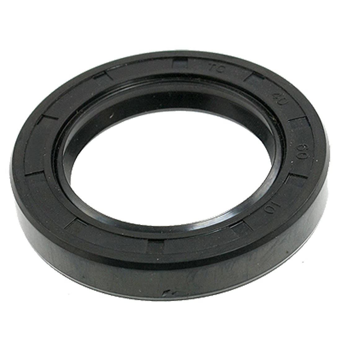 sourcing map 40mm x 60mm x 10mm TC Rubber Steel Spring Double Lip Oil Shaft Seal