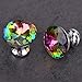 HOMEIDEAS 10PCS 30MM Colorful Crystal Knobs Glass Cabinet Knobs Drawer Pulls Handle for Home, Cabinet, Drawer and Dresser, 3 Size Screws