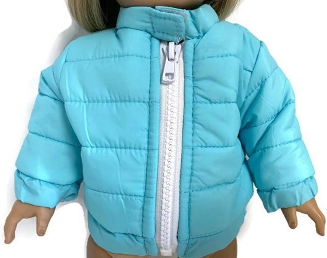 girls blue puffer coat