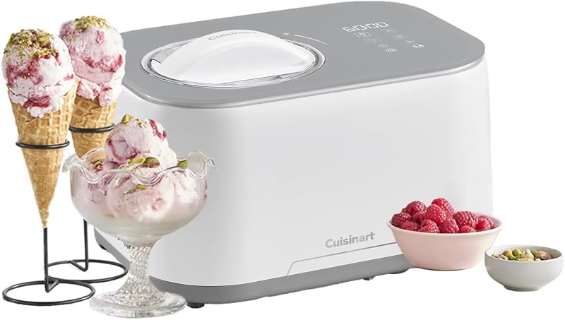 FreezeEase – Máquina Automática de Gelados; 3 Programas: Gelado, Sorvete, Iogurte; Sem pré-congelação; Pronto em 40 minutos; Função de retenção a frio, compressor de 950ml (Novo)