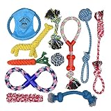 DOG ROPE TOYS FOR AGGRESSIVE CHEWERS – SET OF 11 NEARLY INDESTRUCTIBLE DOG TOYS 