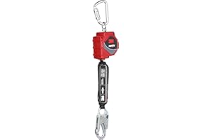 3M Protecta Self-Retracting Lifeline with Carabiner 3100513, Web, Steel Snap Hook, 11ft.
