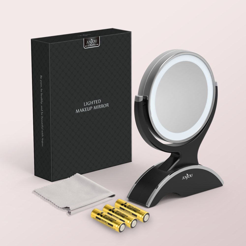 Makeup Mirror LED Lighted with 1X / 7X Magnification, Anjou Vanity