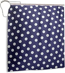 BJjiayu - Cortinas de Ducha para decoración de baño, diseño de círculos