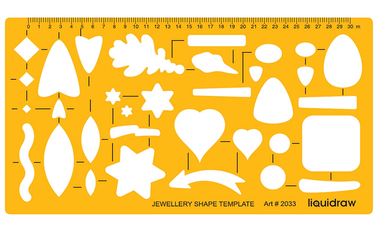 Liquidraw Jewellery Design Templates Stencil, Jewellery Making Template Stencils - Jewellery Shapes