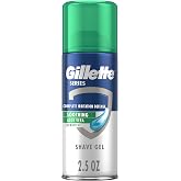 Gillette Series Soothing Shaving Gel for Men, Protects Against 5 Signs of Shaving Irritation, Shave Gel With Aloe Vera, Suitable for Sensitive Skin, 2.5 oz