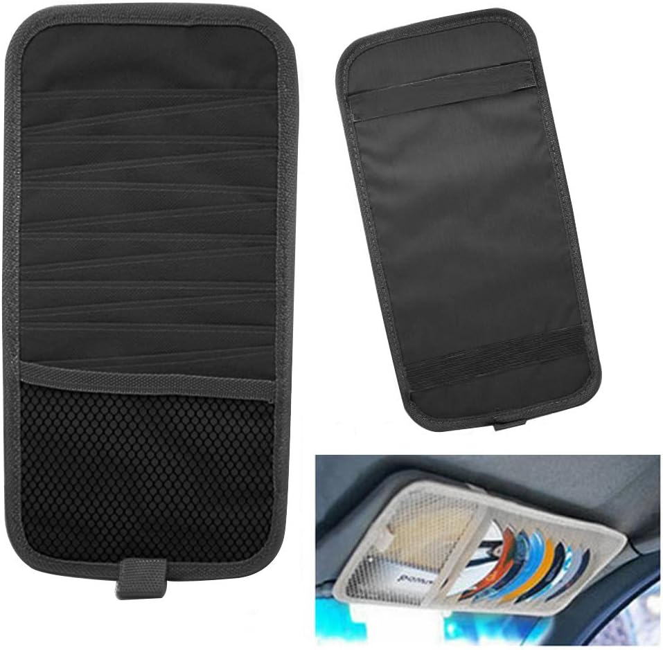 ATB 12 Disc Capacity CD Car Sun Visor Storage DVD Holder Black Pocket Case Organizer: Electronics