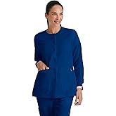 BARCO Grey's Anatomy Scrubs - Jamie Warm-Up Jacket for Women, Fitted Back with Belt Inset Super-Soft Women's Scrub Jacket