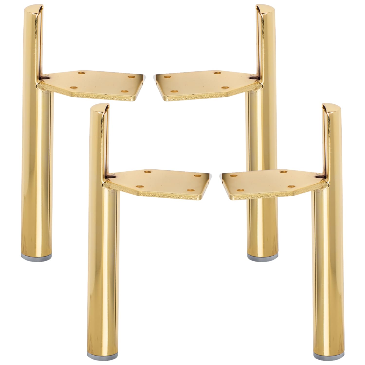 TCHOSUZ 7 inch / 17cm Metal Furniture Legs, Pack of 4 Mid Century Modern Side-Mounted Tapered Replacement Feet for Home DIY Projects Sofa Couch Ottoman TV Stand