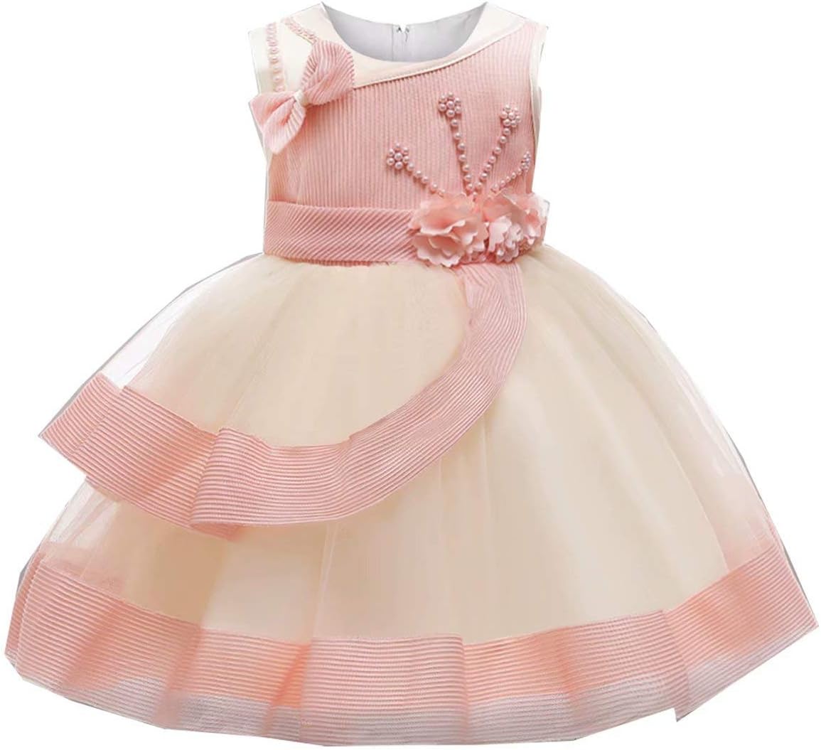 Baby Girls Dresses Wedding Party Formal Kids Baby Princess Tutu Flowers Gown