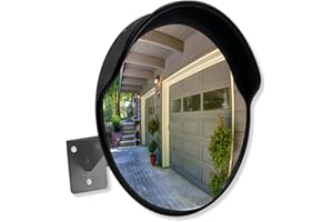 Securityman 12-Inch Convex Mirror for Blind Spots – Indoor Security Mirror for Close Range Viewing Up to 20 Ft – Shatterproof with Wide Fisheye 90° View