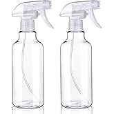Plastic Spray Bottles Empty Spray Bottle 16.9oz/500ml 2 Pack Heavy Duty Spraying Bottles Mist/Stream Water Bottle for Cleanin