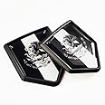 Newperlite Black Mexico Flag Decal Sticker Car Emblem Mexican Flag Car Decoration Accessories Shield for Truck Vehicles Cars, 2 Pack