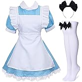 TOONRAIN Women's Maid Costume Adult French Fancy Dress Costume Set