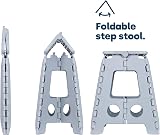 LIVIVO Folding Step Stool Compact Two Tier Anti Slip Grey view 3