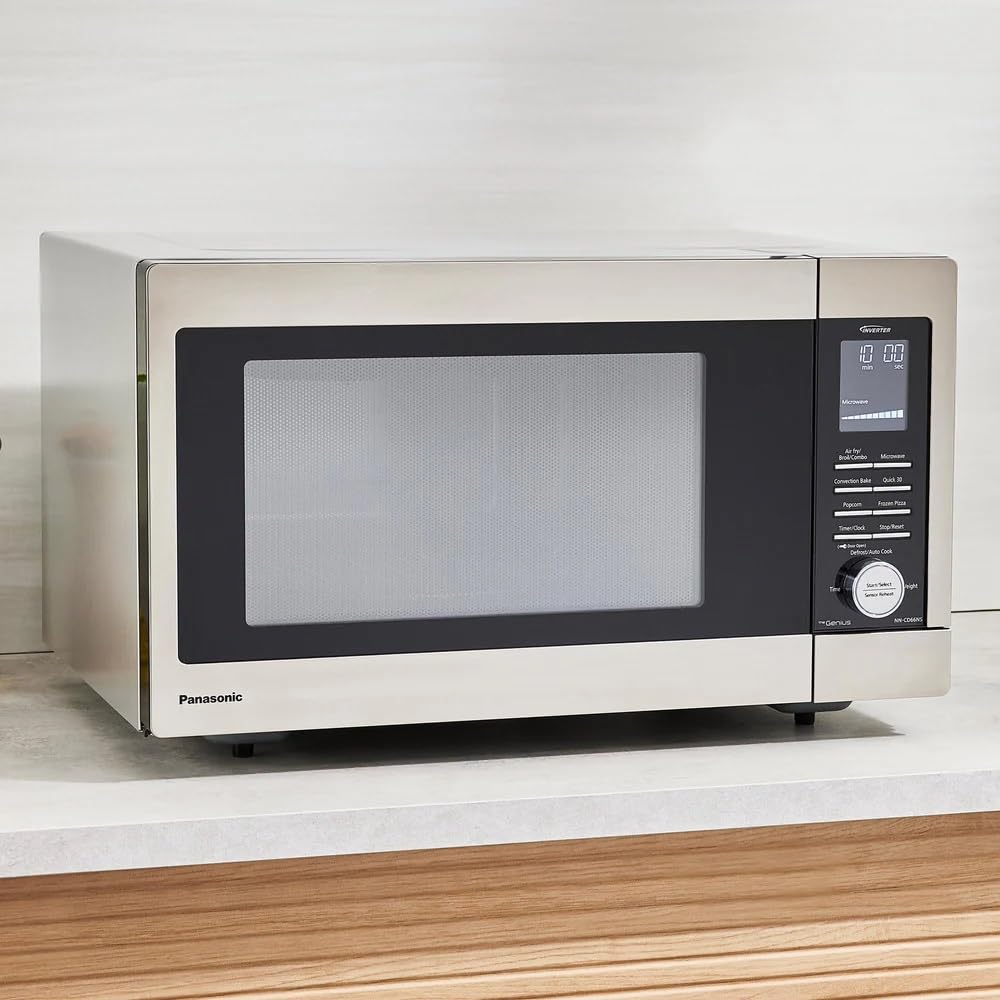Panasonic NN-CD66NS 1.3 Cu. Ft. HomeMADE Countertop Inverter Microwave Multi-Oven Great for Pizza