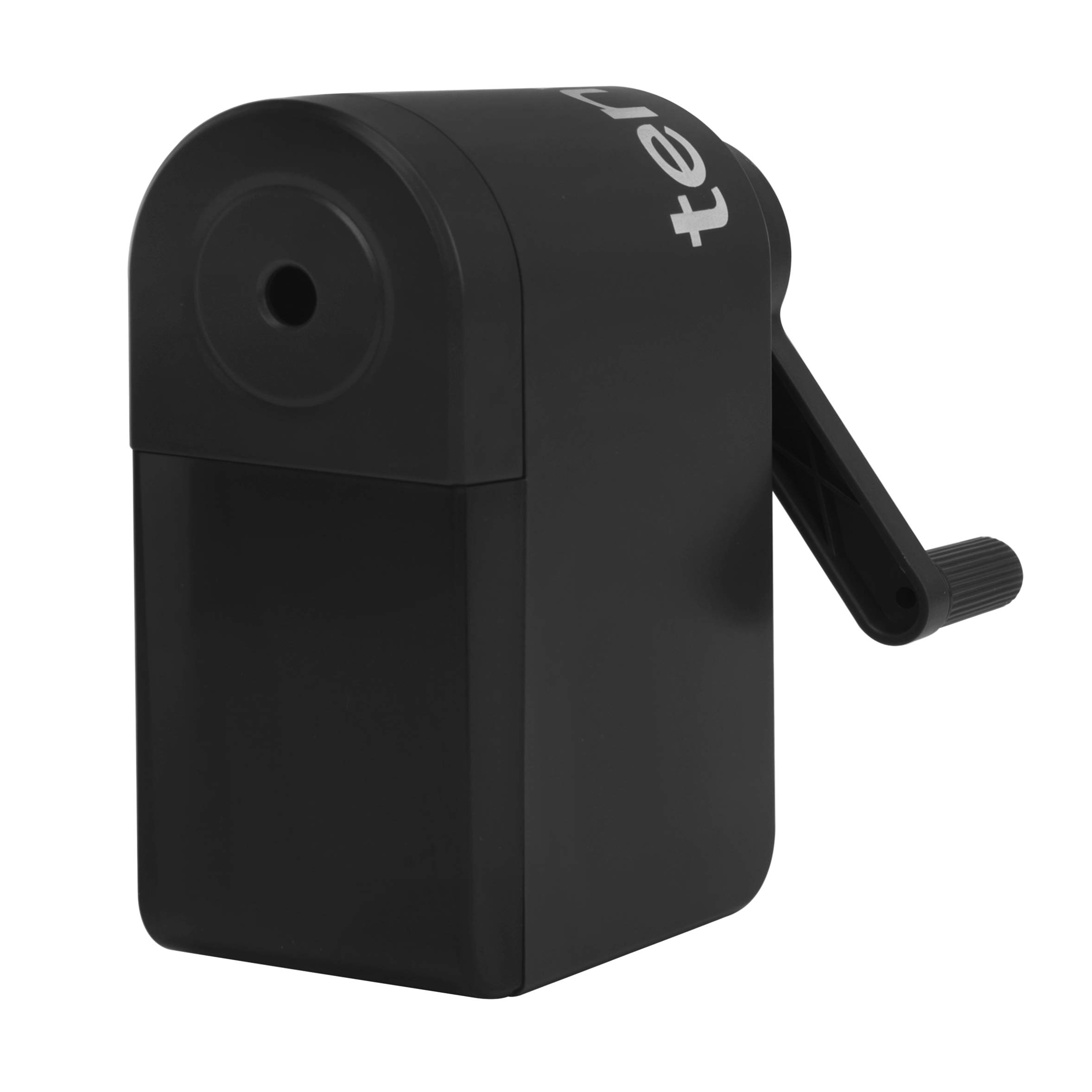 Manual Pencil Sharpener with Handle and Container Adjustable Points Charcoal Desktop Graphite Pencil Sharpener Kid Friendly