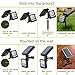 Solar Lights 2-in-1 Waterproof 9 LEDs Solar Spotlight Outdoor Adjustable Wall Light Landscape Light Security Lighting Dark Sensing Auto On/Off for Patio Deck Yard Garden Driveway Pool, 4 Pack