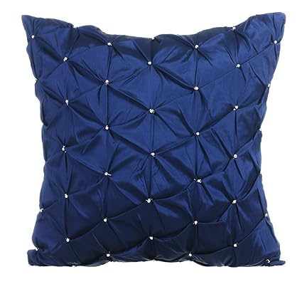Amazon Com Designer 20x20 Pillow Cover Navy Blue Textured