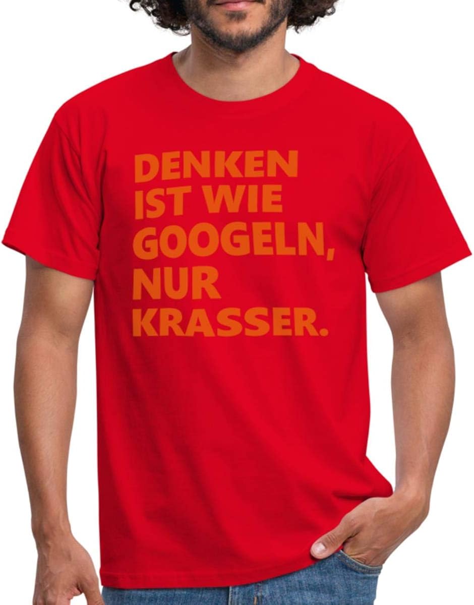 MoonWorks Fun-Shirt 'Denken Ist Wie Googeln Nur Krasser' - Herren T-Shirt