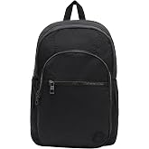 PUMA Women's Cypher Backpack in Crinkle Nylon with Laptop Sleeve, Luggage Strap &amp; Media Pocket, Black, One Size