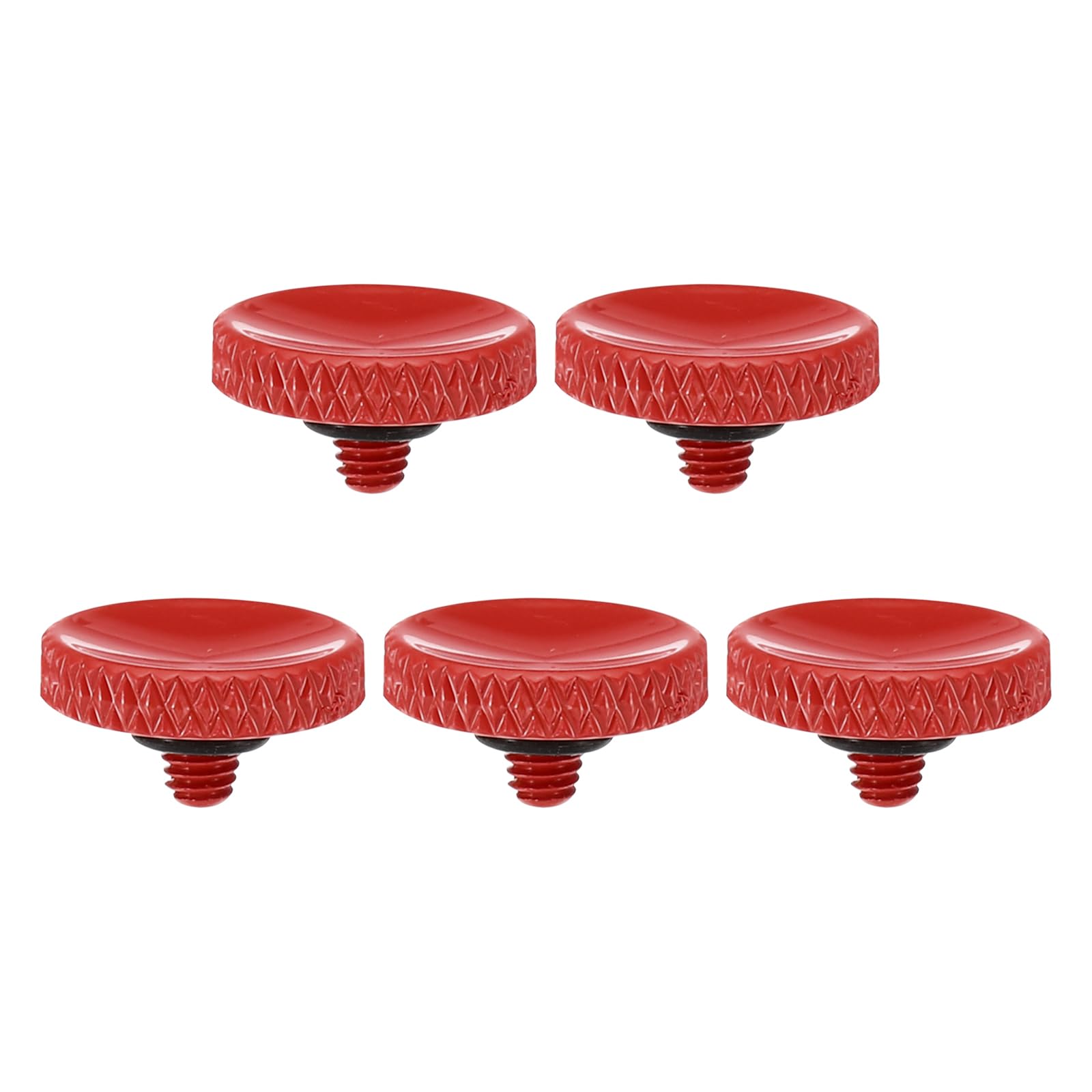PATIKIL Camera Shutter Button, 5 Pack Soft Shutter Release Button Pure Copper Camera Button Knurled Suitable for Nikon for Fujifilm for Leica DSLR/SLR Camera, Red — image 1