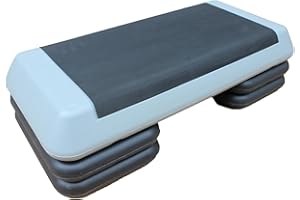 Aerobic Step Platform with 4 Risers, Adjustable Aerobics Exercise Stepper Workout Stepper for Home Gym Cardio Strength & Trai