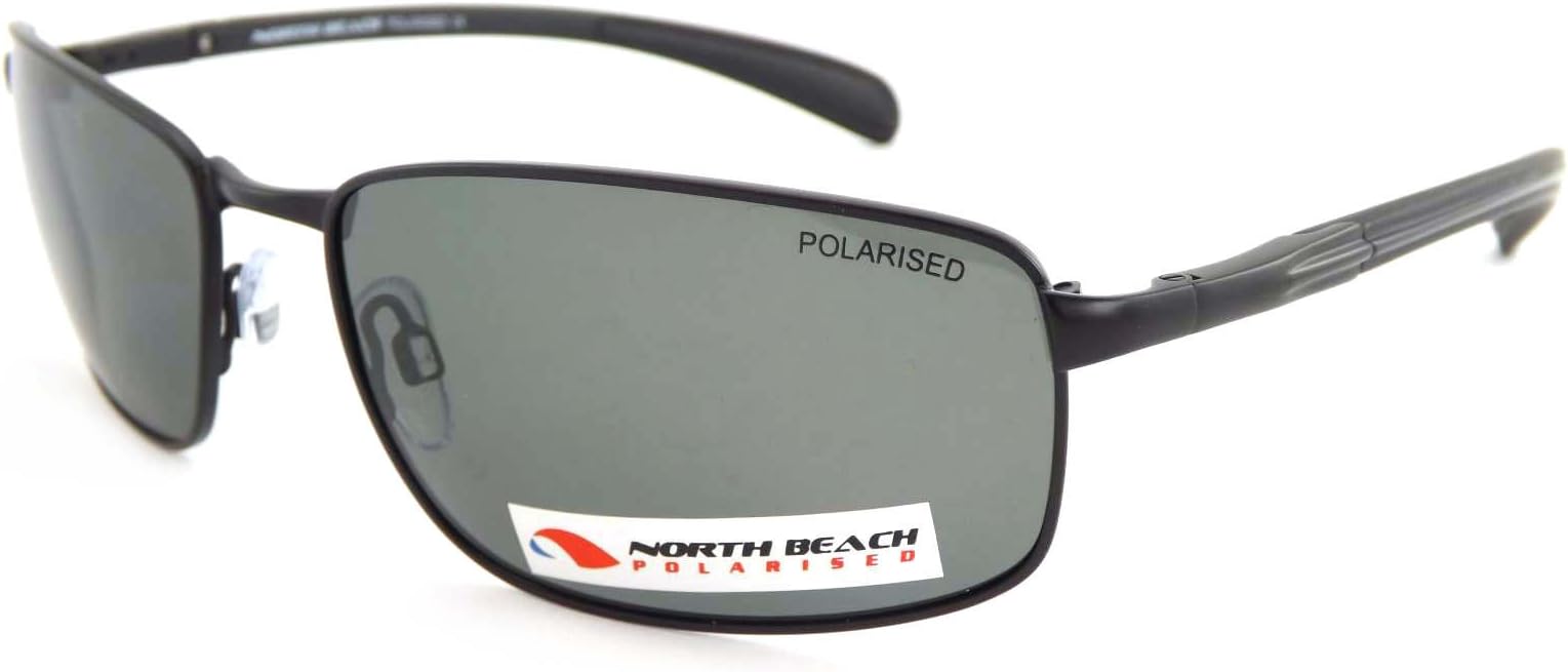 North Beach Remora Sunglasses Matte Black Polarized 70405