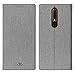 Simicoo Nokia 6.1 2018 Model Flip PU Leather Slim Fit case Card Holster Stand Magnetic Cover Clear Silicone TPU Full body Shockproof Pocket Thin Wallet Case for Nokia 6.1 2018 (Grey, Nokia 6.1)