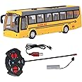 Syrisora Remote Control Bus High Simulation All Directions Driving Rechargeable RC School Bus for Children(Yellow)