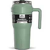 Hydrapeak Roadster 40oz Stainless Steel Tumbler Double Wall Vacuum Insulated Water Bottle With Handle And 2 in 1 Straw Lid (Sage)