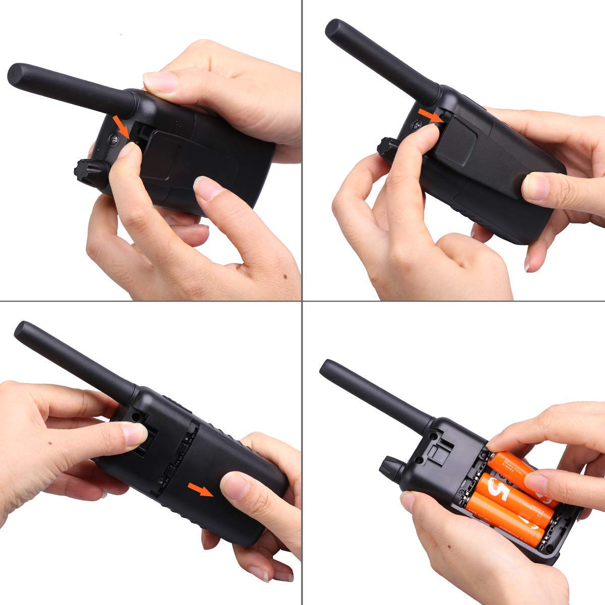 floureon Rechargeable Walkie Talkies for Adults Long Range Two Way Radio 22 Channel 3000M (MAX 5000M) USB Cable Charging Walkie Talkies for Outdoor Adventures Camping Hiking(4 Pack)