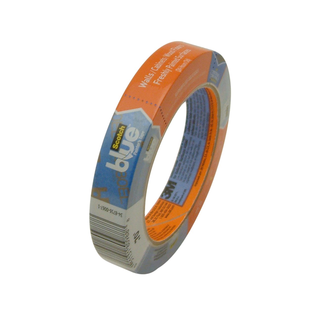 3M 2080EL-18E Scotch 2080 Safe-Release Painters Masking Tape, 60 yd. Length x 3/4 Width, Blue