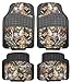 Mossy Surreal Camouflage Set of 4-Piece Car Truck Floor Mat Set - Universal Fit All Weather WaterProof Rubber Material with Camo Pattern Black Color
