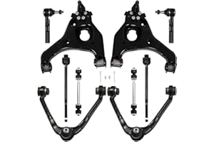 KUIPERAUTO 10PCS Front Suspension Kit Upper/Lower Control Arms Compatible with 1999-2006 GMC Sierra Chevrolet Silverado 1500 RWD Only