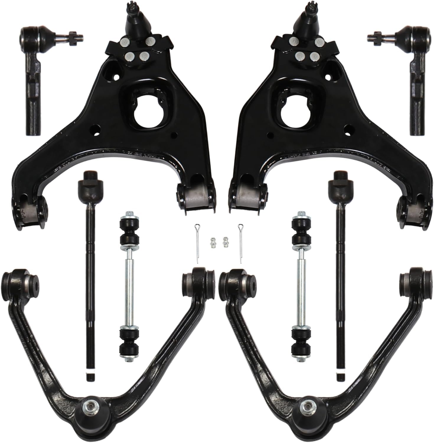 Photo 1 of KUIPERAUTO 10PCS Front Suspension Kit Upper/Lower Control Arms Compatible with 1999-2006 GMC Sierra Chevrolet Silverado 1500 RWD Only