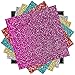 6 Sheets Approx.10 X 10 inches Glitter Heat Transfer Vinyl, Assorted Colors