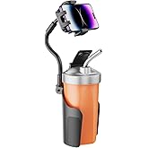 toocki Cup Holder Phone Mount for Car, Universal 360° Adjustable Gooseneck Cell Phone Cup Holder Expander for Car Truck Compatible with iPhone Samsung & All Smartphones