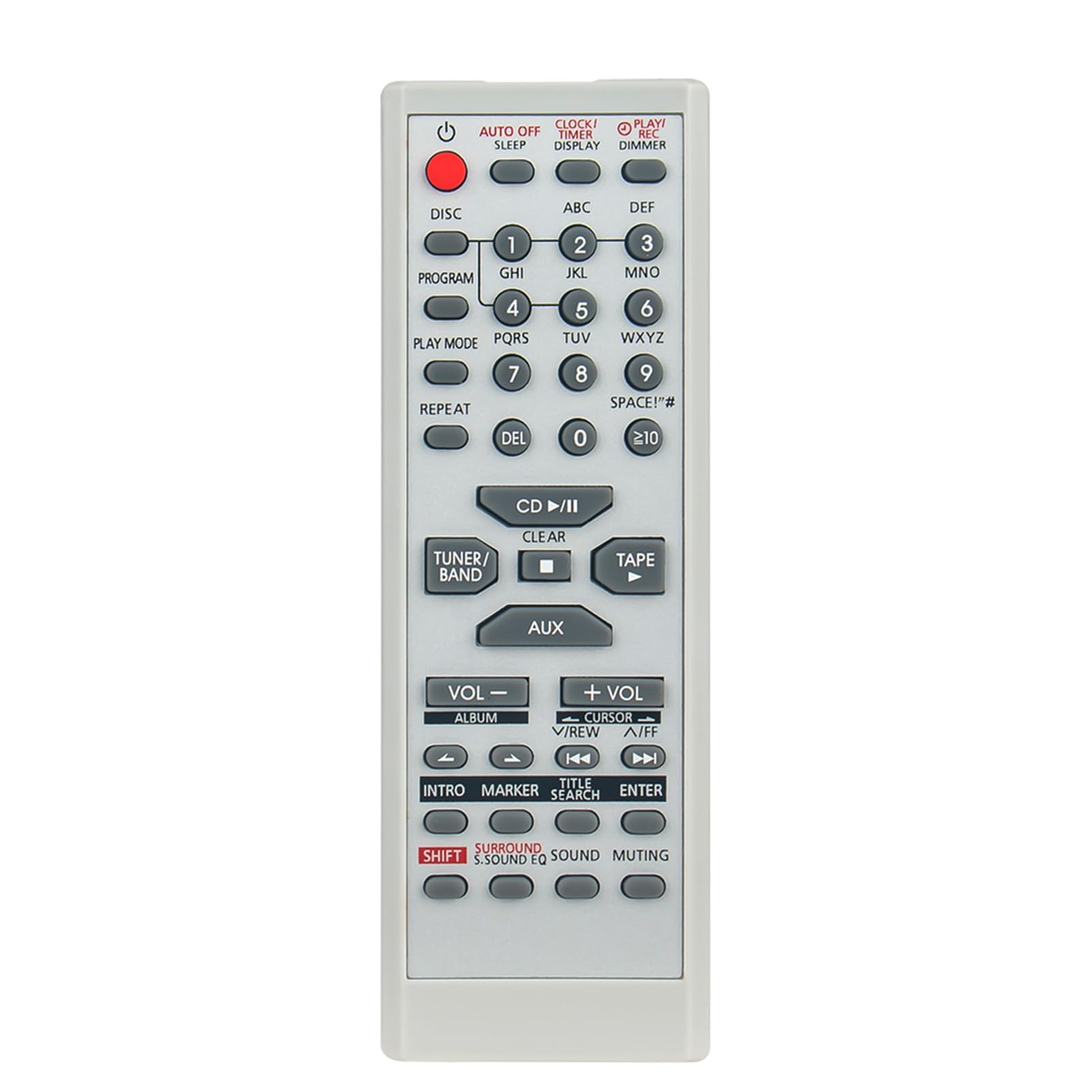 VINABTY EUR7711150 Replaced Remote Compatible with PANASONIC SA-PM19 SA-PM193P-S SA-PM19E-S SA-PM19EB-S SA-PM19EG-S SA-PM19GD-S SA-PM19GN-S SA-PM19GT-S SA-PM19P-S SA-PM19PC-S SC-PM19 SA-PM28 SC-PM193