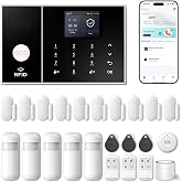 Wireless Alarm System for Home Security,24 Pcs Home Alarm System Wireless DIY Kit,WiFi+GSM/4G with Instant App Alerts NO MonthlyFees,SOS Button,App &amp; Remote Control,Work with Alexa,for Apartment