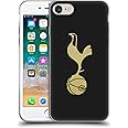 Head Case Designs Officially Licensed Tottenham Hotspur F.C. Black and Gold Badge Soft Gel Case Compatible with Apple iPhone 7/8 / SE 2020 & 2022