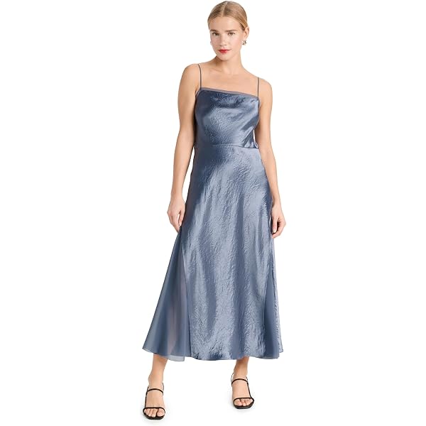 vince sheer paneled slip dress Vince - Black Sheer Paneled Slip Dress