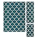 Maples Rugs Rebecca Contemporary Area Rugs Set for Living Room & Bedroom [Made in USA], 3pc, Teal/Sand