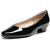 DREAM PAIRS Women's Low Chunky Heel Pump Dress Shoes | 1.5'' Low block heels round toe comfortable pumps for casual work office business