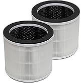 PUREBURG AP-T100FL Replacement Filter Compatible with HoMedics AP-T100 AP-T95 Smart Air Purifier, 2-Pacck H13 HEPA Activated Carbon 2-in-1 3-Stage Filtration