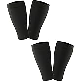 Cosmos 2 Pairs Shin Guard Sleeves Soccer Guard Sleeves for Soccer Sports, Black Color